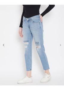 Madame Ripped Graphic Print Jeans