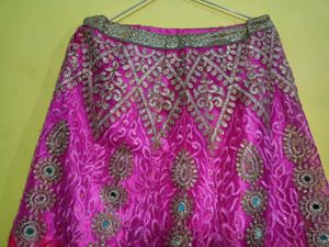 Pink Embroidered Lehenga