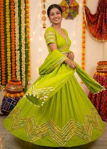 Beautiful Lime Green Lehenga Choli Set