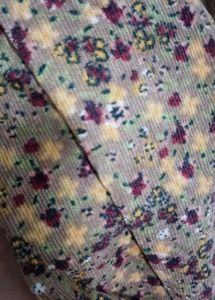 Floral Print Knit Sweater/corduroy Dress