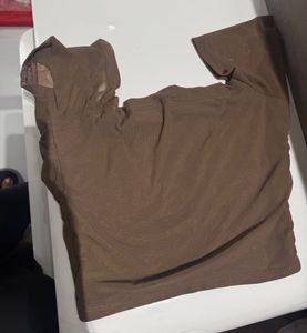 Ruched Square Neck Cropped Top