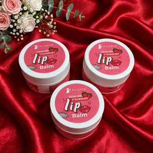 Pack of 3 Pilgrim Squalane Lip Balm (Strawberry) f