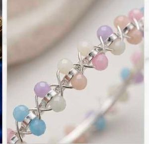 Elegant Beaded Charm Bracelet ( set of 4) each col