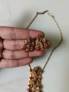 Gold-tone Necklace and Earring Set