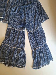 Beautiful Blue Bandhani Kurta Set 2 pair