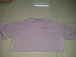 Lavender Cropped Boxy T-Shirt