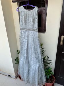 Elegant Light Silver Formal Gown
