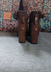 Chic leather Black Ankle Boots