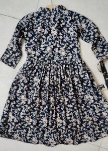 Chic Floral Print Midi Dress 4-5 year