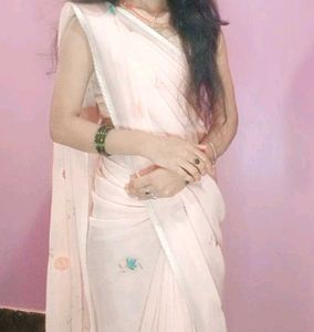 Cream Colour saree