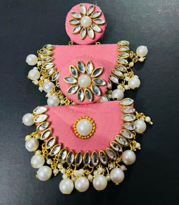 Fancy Fabric Party Wear Have Long Size Earrings