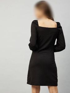 Women Bodycorn Black Above Knee Dress