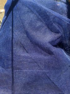 Navy Blue Net Fabric