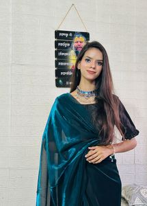 Stunning Teal Silk Saree