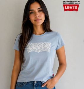 Levis Blue Floral Logo T-Shirt