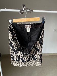 Black Lace Mini Skirt