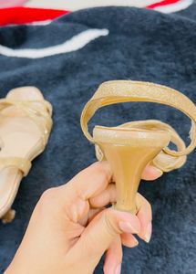 Metro Gold Strappy Heels