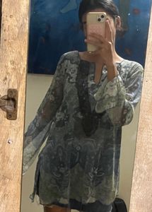 Boho-inspired Embellished Tunic Top