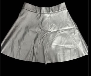 Silver A-Line Skirt Best For Parties