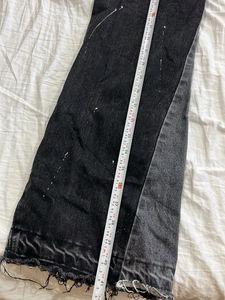 Stylish Black Paint Splatter Jeans