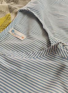 Blue &amp; White Striped Knot Top 💙
