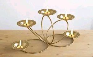 Elegant Shining Golden 5 Diya For A Special Look