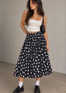 Polka Dot Midi Skirt