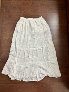 Boho White Tiered Maxi Skirt