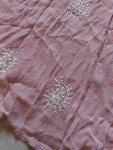 Pink Embroidered Kurta