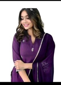 Elegant Purple Kurta Set