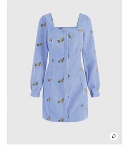 Floral Corduroy Dress