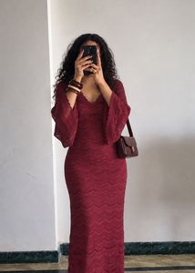 Chic Knit V-Neck Dress