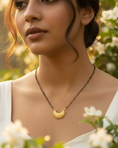 Elegant Gold Mangalsutra with Emerald
