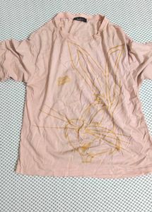 Peach Bugs Bunny Graphic T-Shirt