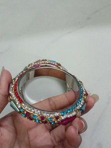 Sparkling Multi-Color Bangles