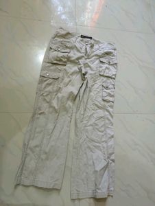 Women's Beige Cargo Pants