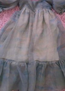 Puff Sleeve Square Neck Dress