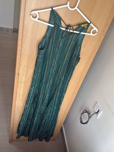 Green Striped Maxi Dress