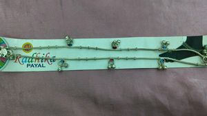 Traditional Silver Anklets with Charms