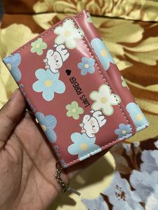 Cute Dog &amp; Flower Wallet with Charm