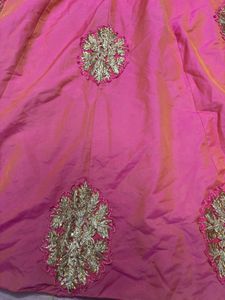 Radiant Pink &amp; Gold Embroidered Festive Anarkali G