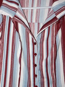 Striped Button-Up Shirt