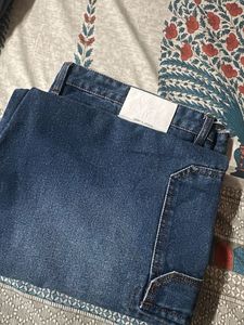 Men's Blue Denim Cargo Jeans totally new
