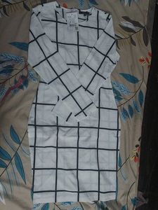 Grid Print Bodycon Dress