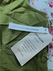 Green Tie-Front Crop Top
