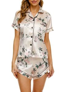 Floral Print Satin Pajama Top 🎀✨️