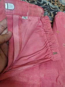 Coral Pink Kurta Set with Trousers