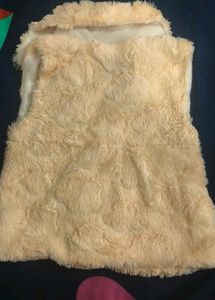 Cute Cream Faux Fur Vest