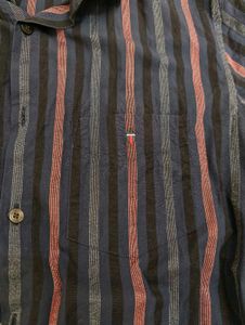 LOUIS PHILLIPE Men's Striped Button-Up Shirt