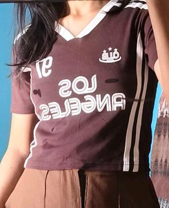 Brown Los Angeles Graphic Tee